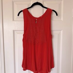 Red Sleeveless Women's Top